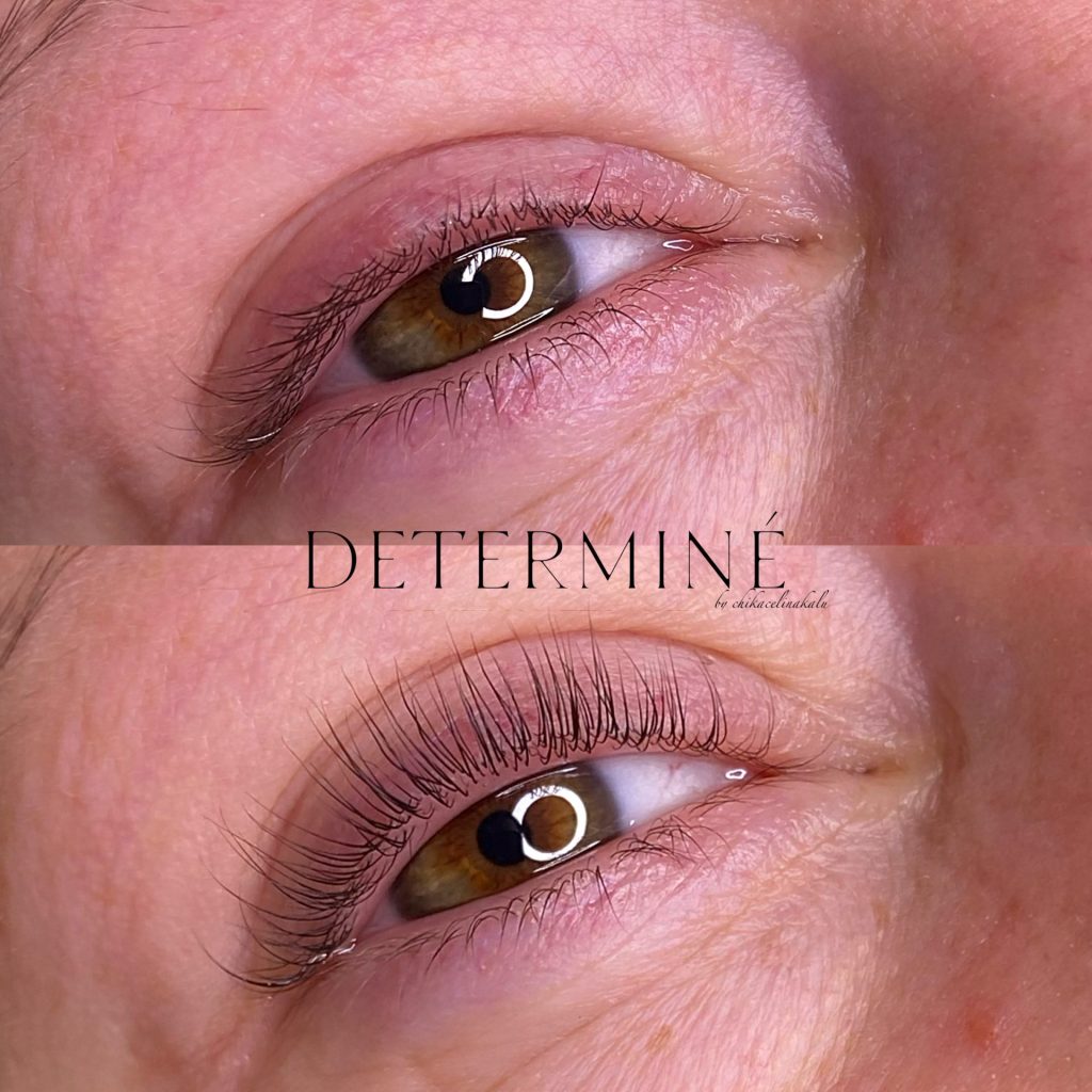 Wimpernverlängerung und Augenansicht