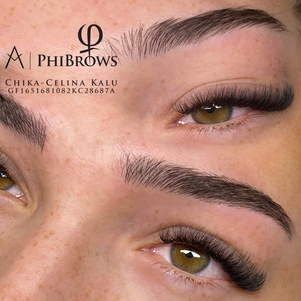 Augen und Augenbrauen nahe

