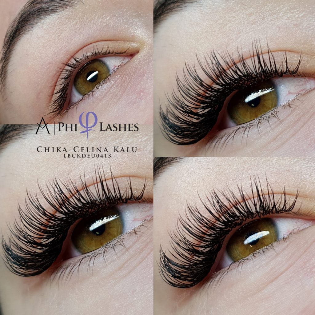 Augen mit langen Wimpern